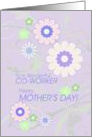 Happy Mother’s Day To Co-Worker, Lavender Floral Swirls card