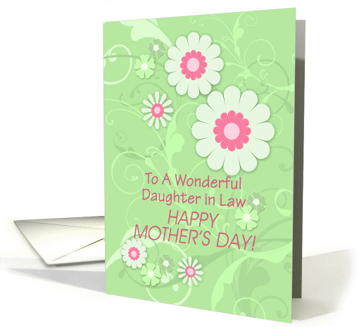 Happy Mother's Day To Daughter In Law, Flowers and Swirls,... (807463)