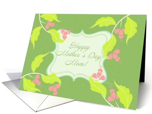 Happy Mother's Day Mom! Pink Flowers card (808643)