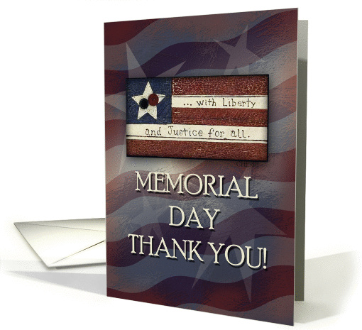 Memorial Day Thank You!, Patriotic, American Flag, Stars &... (814088)