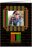 Happy Kwanzaa Kinara Candles Photo Card You Customize Ethnic card