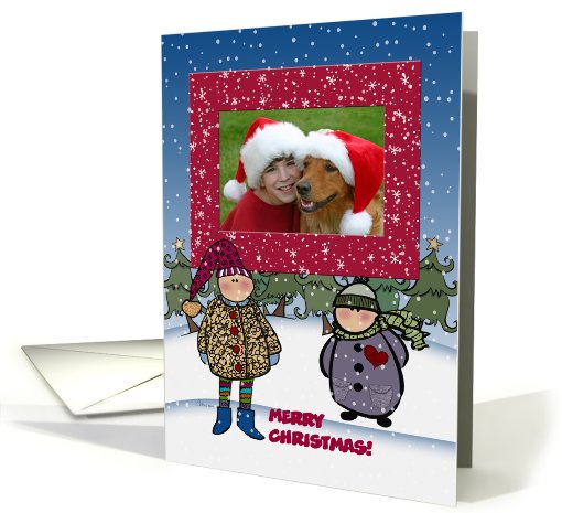 Merry Christmas! Snowflakes - Photo Card You Customize card (851710)