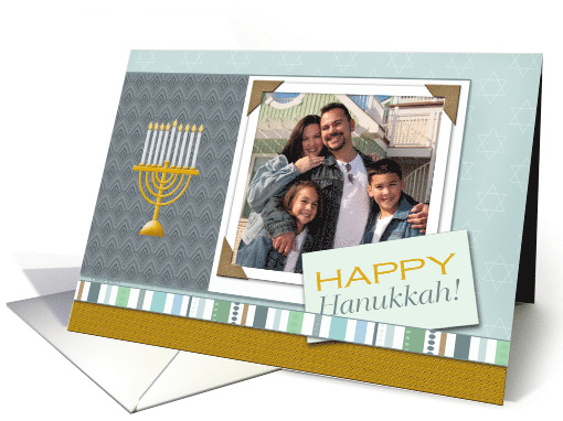 Happy Hanukkah Menorah Photo Card You Customize card (852821)