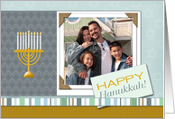 Happy Hanukkah Menorah Photo Card You Customize card