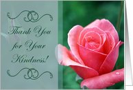 Thank You For Your Kindness - Rose, Floral Photography card
