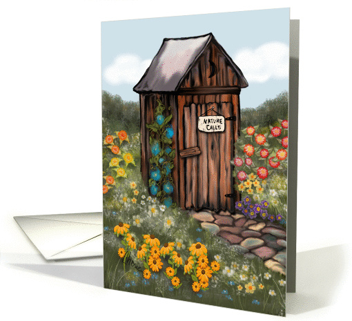 Congratulations on House Remodeling, Women's Outhouse card (872466)