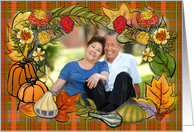 Pumpkins, Gourds and Marigolds, Any Occasion Photo Card