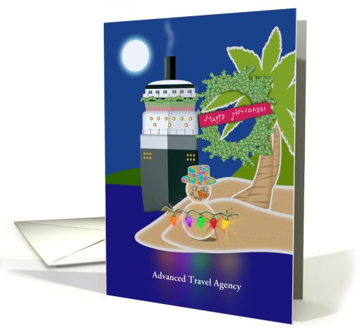 Happy Holidays! Tropical Island Cruise, You Customize card (883044)