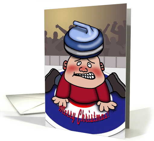 Merry Curling Christmas! Curling Sport Humor card (883074)