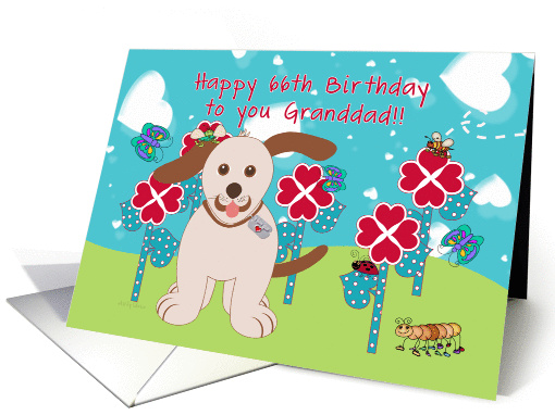 Happy 66th Birthday to Granddad Doggie and Friends card (888615)