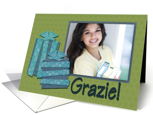 Grazie! Thank You For the Christmas Gifts, Italian, Photo card