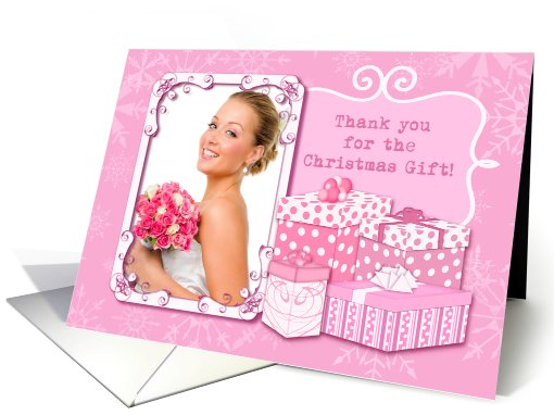 Thank You For The Christmas Gift, Pink Presents card (890095)