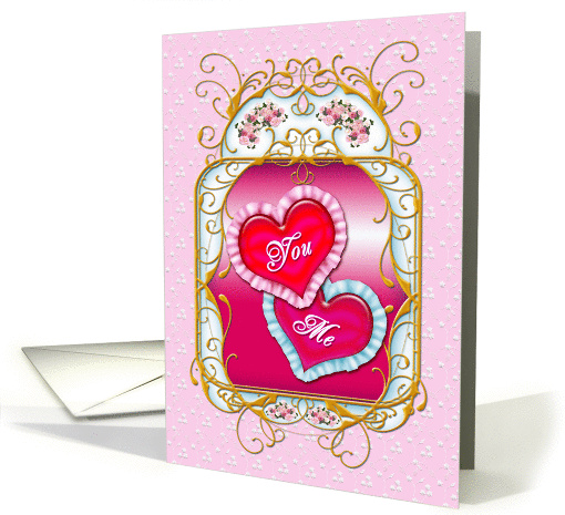 You and Me Forever, For Her Valentine's Day Vintage Roses Romance card