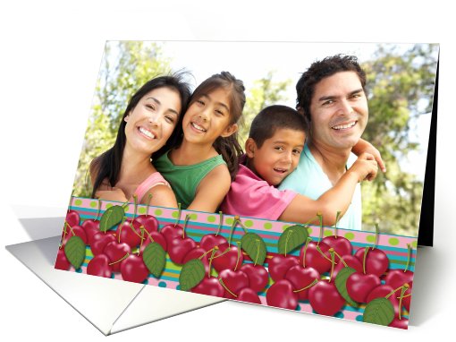 Cherries Any Occasion Photo Card You Customize card (892148)