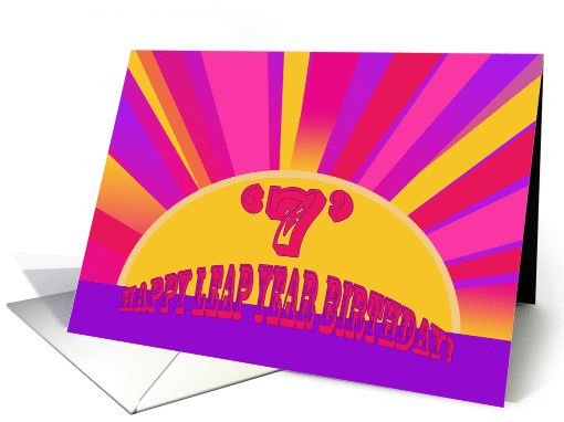 Happy Leap Year Birthday! 7 Years Old card (895125)