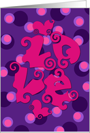 Crazy Love, Valentine Hearts and Dots card