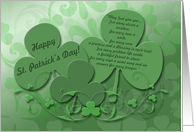 Happy St. Patrick’s Day Shamrock Irish Blessing card