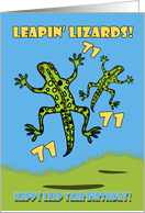 Leapin’ Lizards! Leap Year Birthday 71 Years Old card