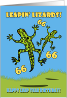 Leapin’ Lizards! Leap Year Birthday 66 Years Old card