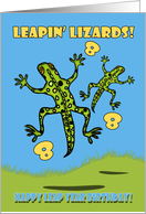 Leapin’ Lizards! Leap Year Birthday 8 Years Old card
