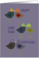 Happy Leap Year Birthday! Chatter Birds card