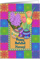 Happy Belated Norooz Persian New Year Spring Flowers Eggs card