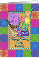 Happy Norooz To My Family Persian New Year Spring Flowers Eggs card