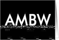 AMBW, All My Best Wishes, Acronym, SMS/Texting, Blank Inside card