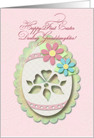 Happy First Easter Granddaughter Decorative Paper Cut Out Egg card