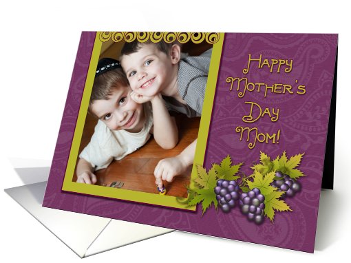 Happy Mother's Day Mom! Purple Grapes, Photo card (909695)