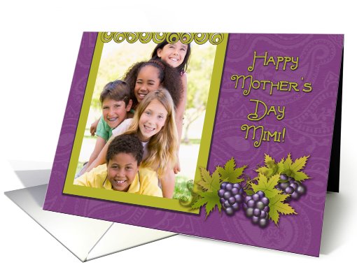 Happy Mother's Day Mimi! Purple Grapes, Photo card (909701)