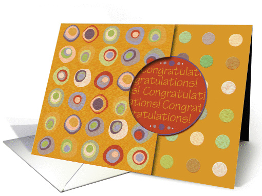 Congratulations! Gold, Mod Dots and Circles card (912100)