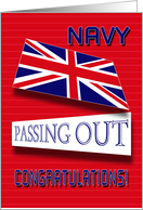 Congratulations! Navy Passing Out, UK Flag, Union Jack, Union Flag card