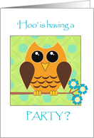 Party Invitation, Last Day of School Party, Whimsical Owl card