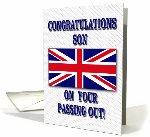 Congratulations Son, Passing Out, United Kingdom Flag, Union Jack card