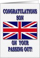 Congratulations Son, Passing Out, United Kingdom Flag, Union Jack card