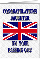 Congratulations Daughter, Passing Out, United Kingdom Flag, Union Jack card