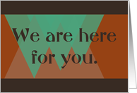 We Are Here For You, Loss of Home Encouragement card