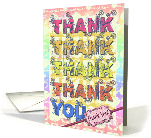 National Thank You Day, September 15th, Thank You Gradient Swirls card