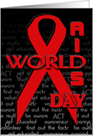 World AIDS Day, December 1st, Red Ribbon, Awareness, Get Educated card