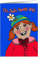 Sadie Hawkins Day, Girls Ask Guys Out On A Date, Freckle Face Girl card