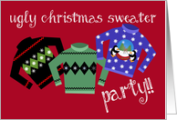 Ugly Christmas Sweater Party Invitation, Tacky Christmas Sweaters card