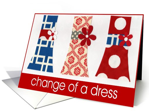 change of a dress card (545439)