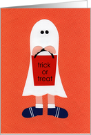 trick or treat ghost card