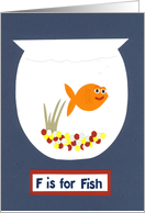f is for fish card