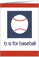 b is for baseball card