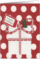 happy holidays present card