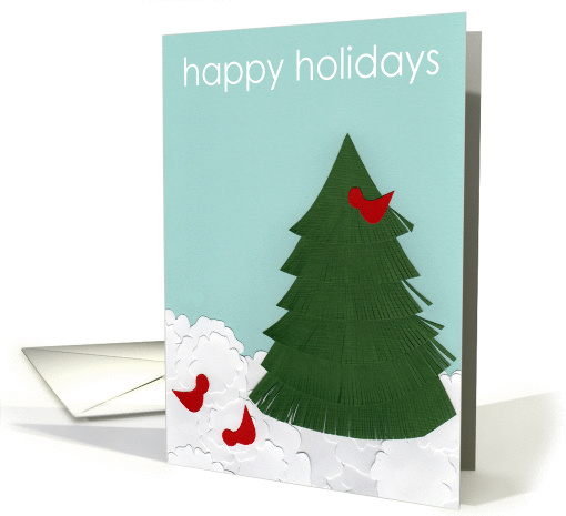 happy holidays tree card (884689)