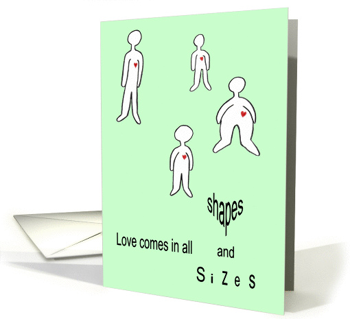 Love's shapes and sizes card (75592)