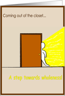 Coming out of the closet card